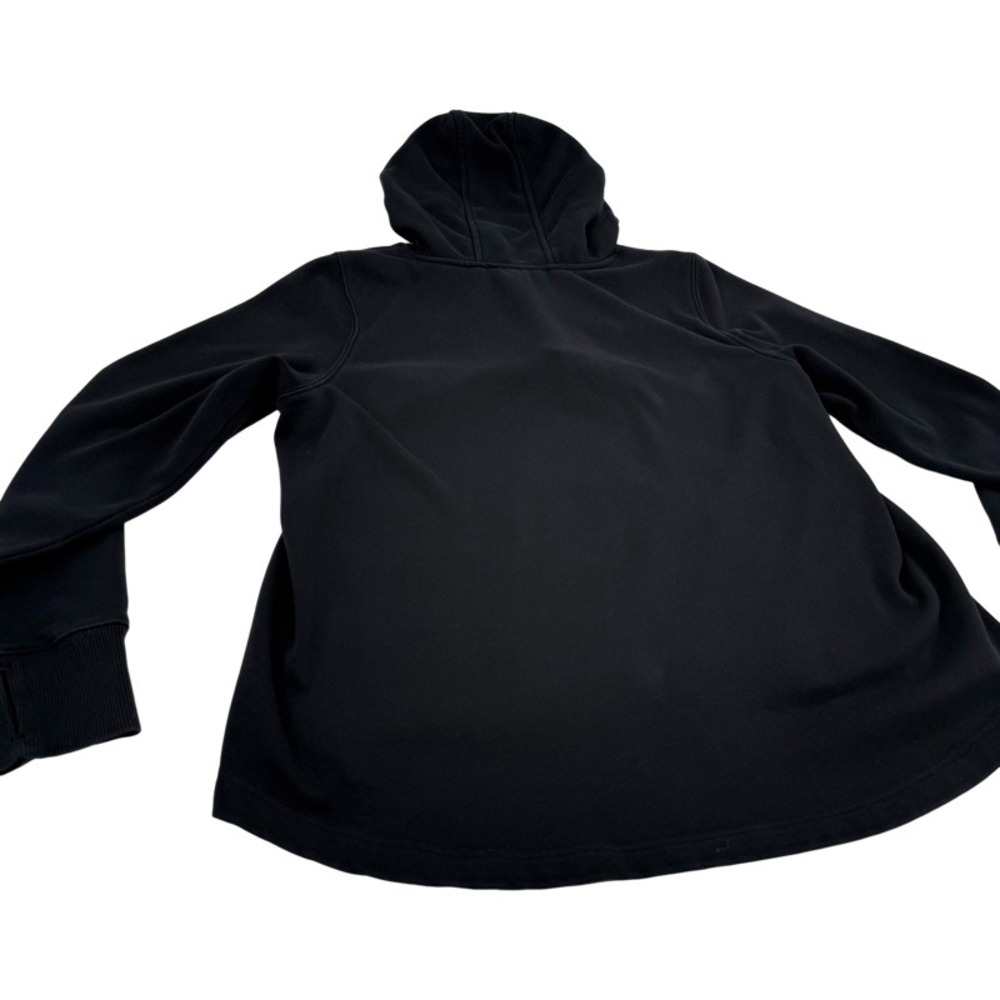 ATHLETA Large Cozy Karma Half Zip Hoodie Black Fleece High-Low Sporty Cozy *FLAW - Picture 12 of 13
